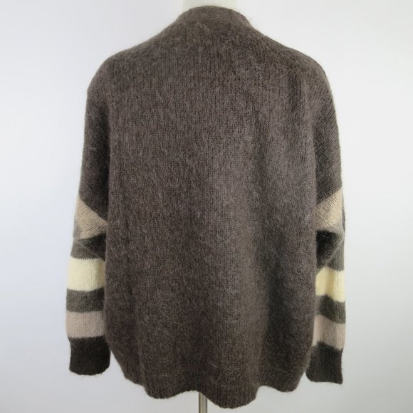 Vintage Geometric Mohair Blend Cardigan Size L - Picture 5 of 8